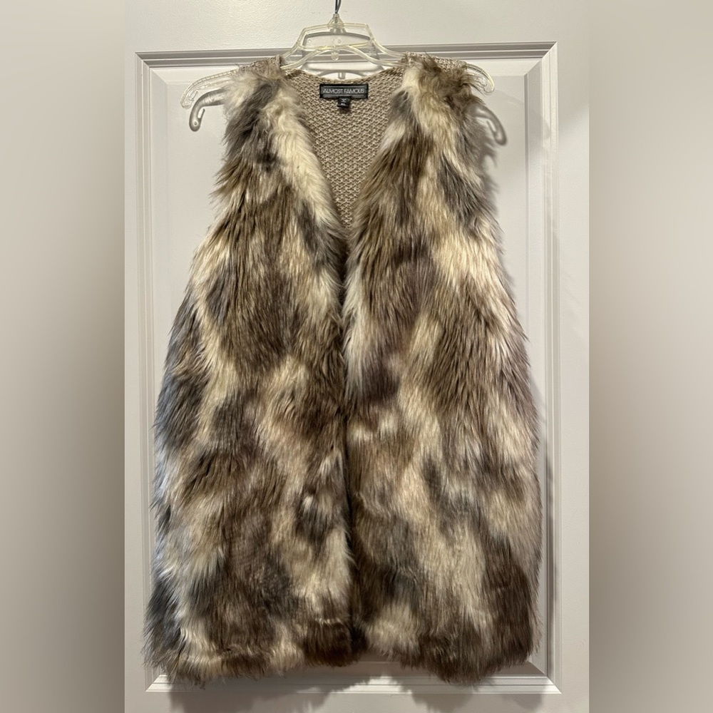 Almost Famous faux fur vest